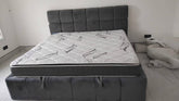 Velvet Bedroom set with a set of Nightstands