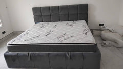Velvet Bedroom set with a set of Nightstands