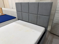Upholstered King Size Bed with Mattress - Gently Used