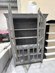 Crate & Barrel Grey Vintage Show Cupboard - Used