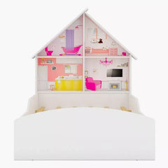 Pan Emirates White House Bed with Shelving Headboard