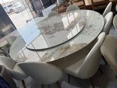 The Classicist Available high quality rond dining table with 8 chairs - Used