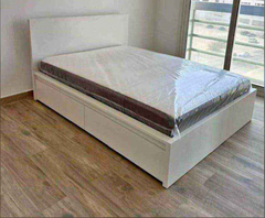 Queen-size bed frame with Storage