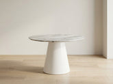 Abc Round Marble-Pattern Dining Table