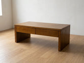 Home Center Rectangular Wooden Coffee Table with 2 Drawers - Used