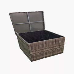Outdoor Rattan Lounge Set with Table / And Storage