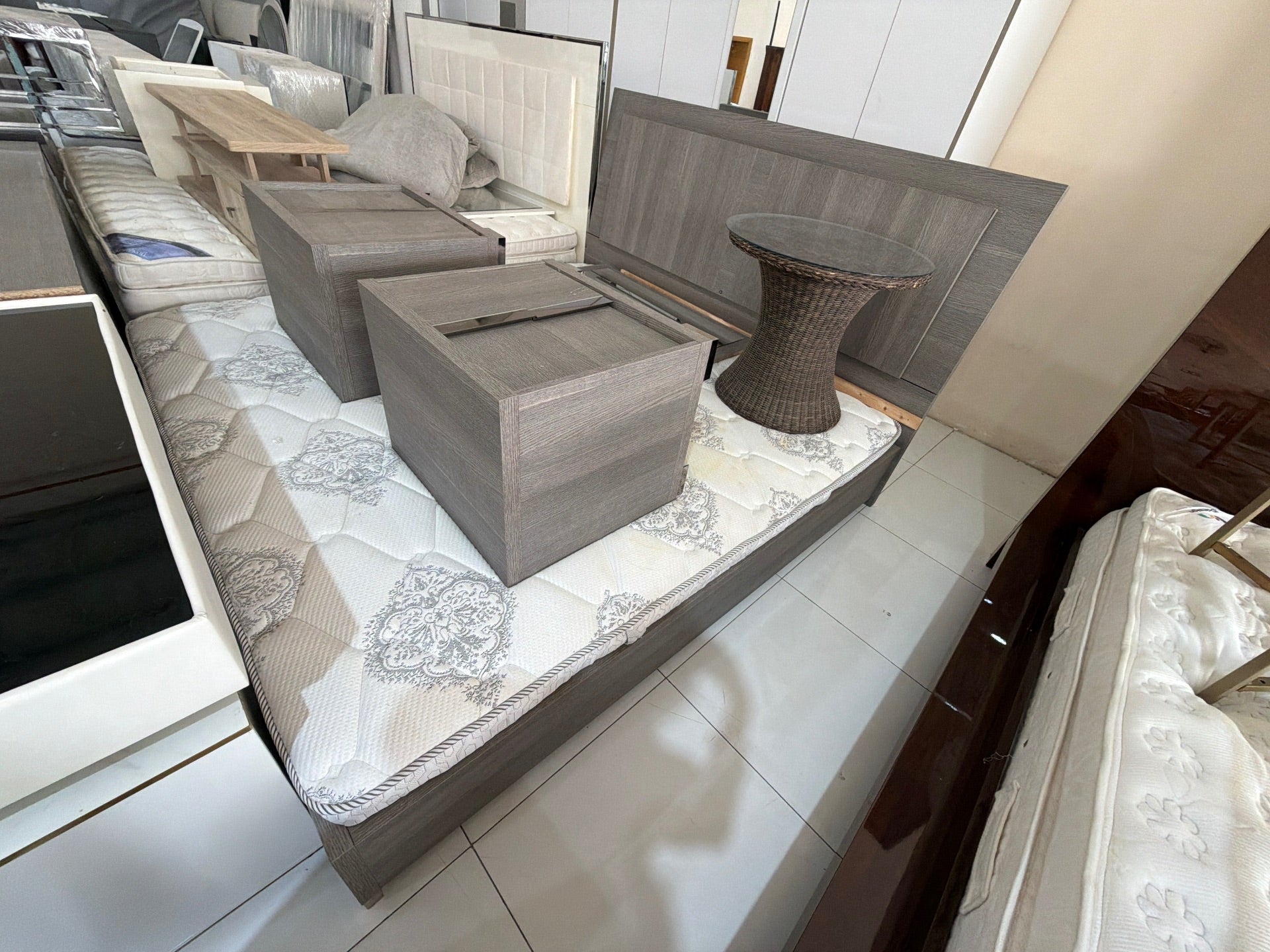 Bedroom Set with Nightstands and Dresser with Mirror