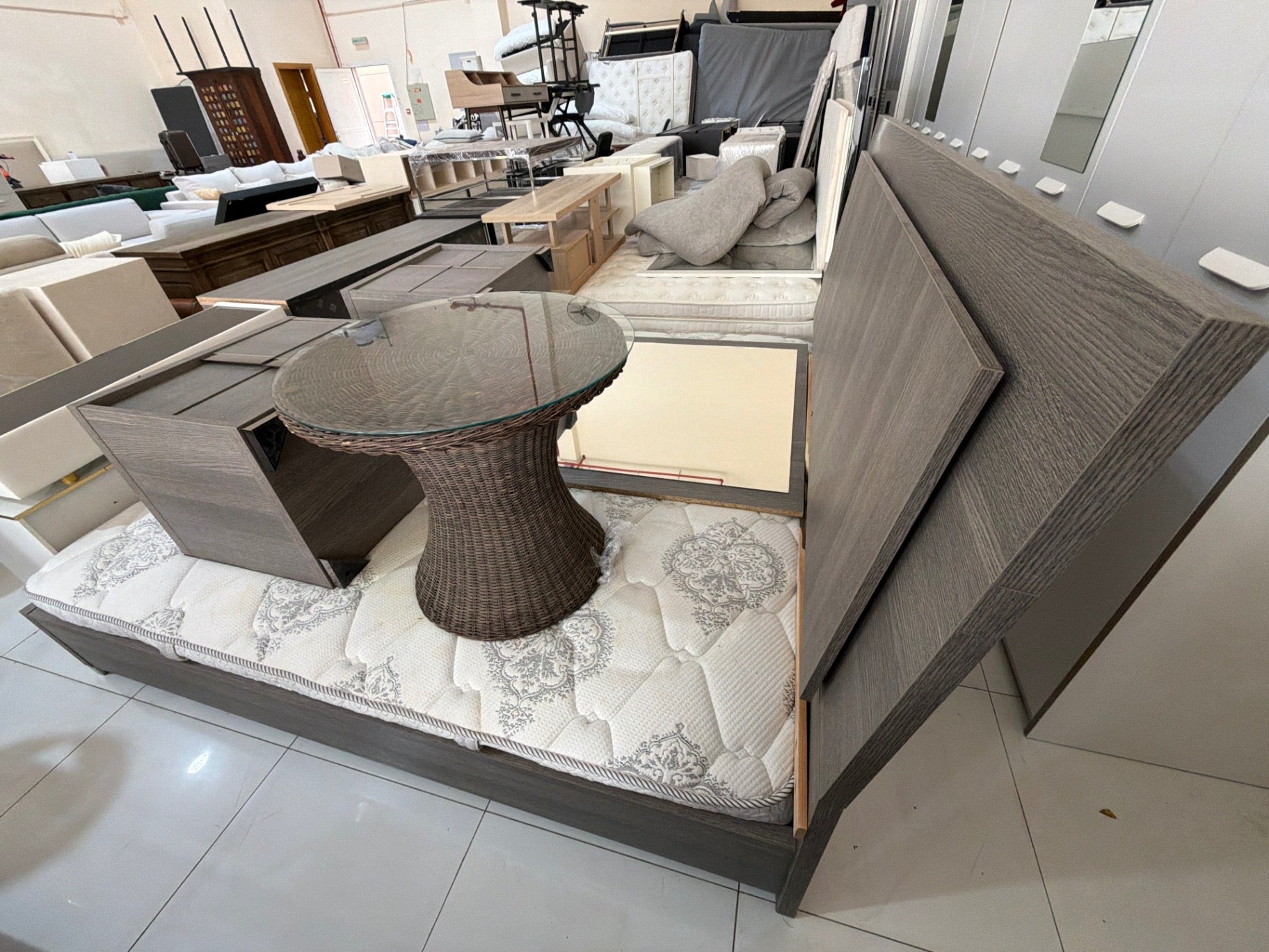 Bedroom Set with Nightstands and Dresser with Mirror