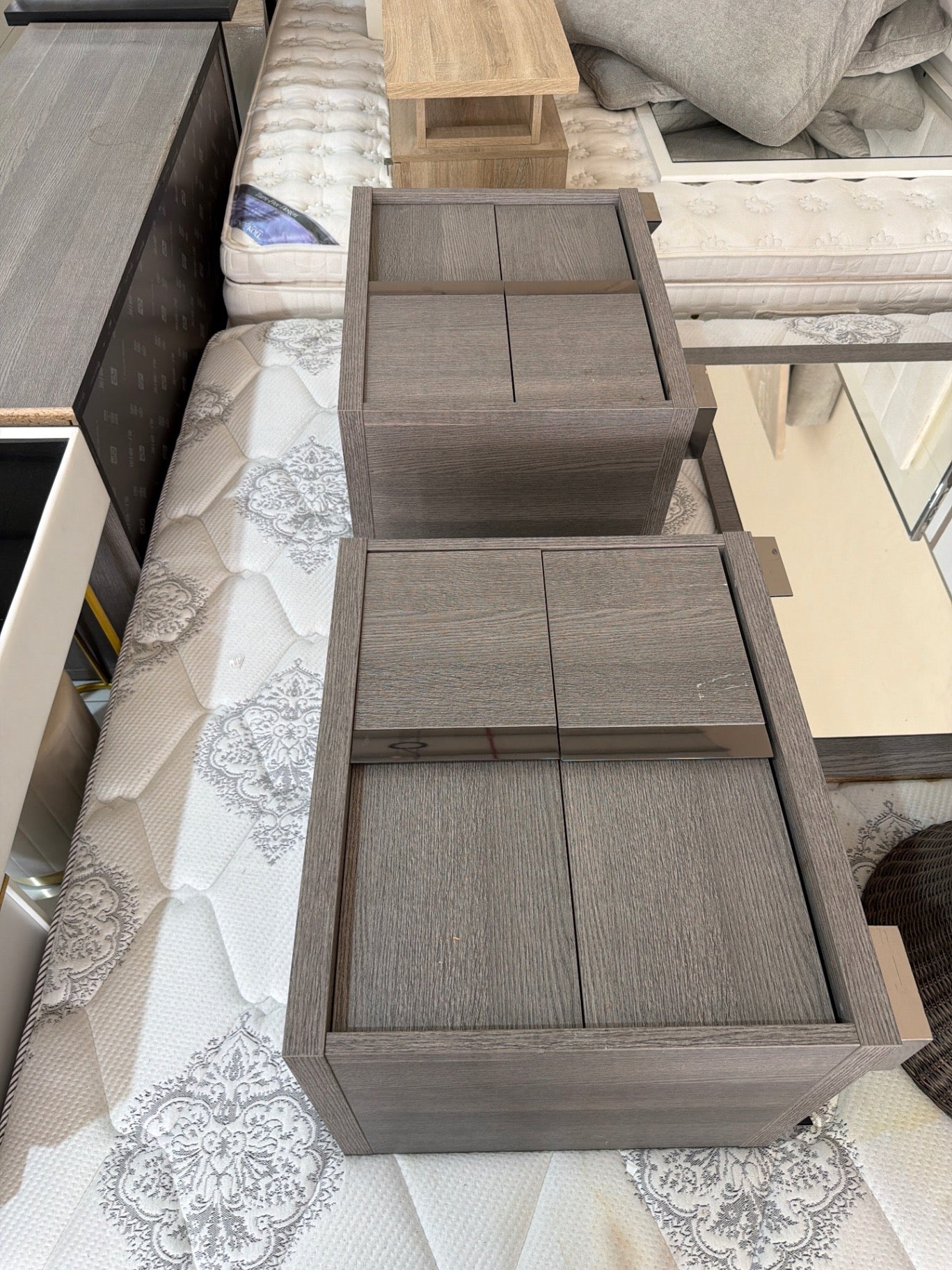 Bedroom Set with Nightstands and Dresser with Mirror