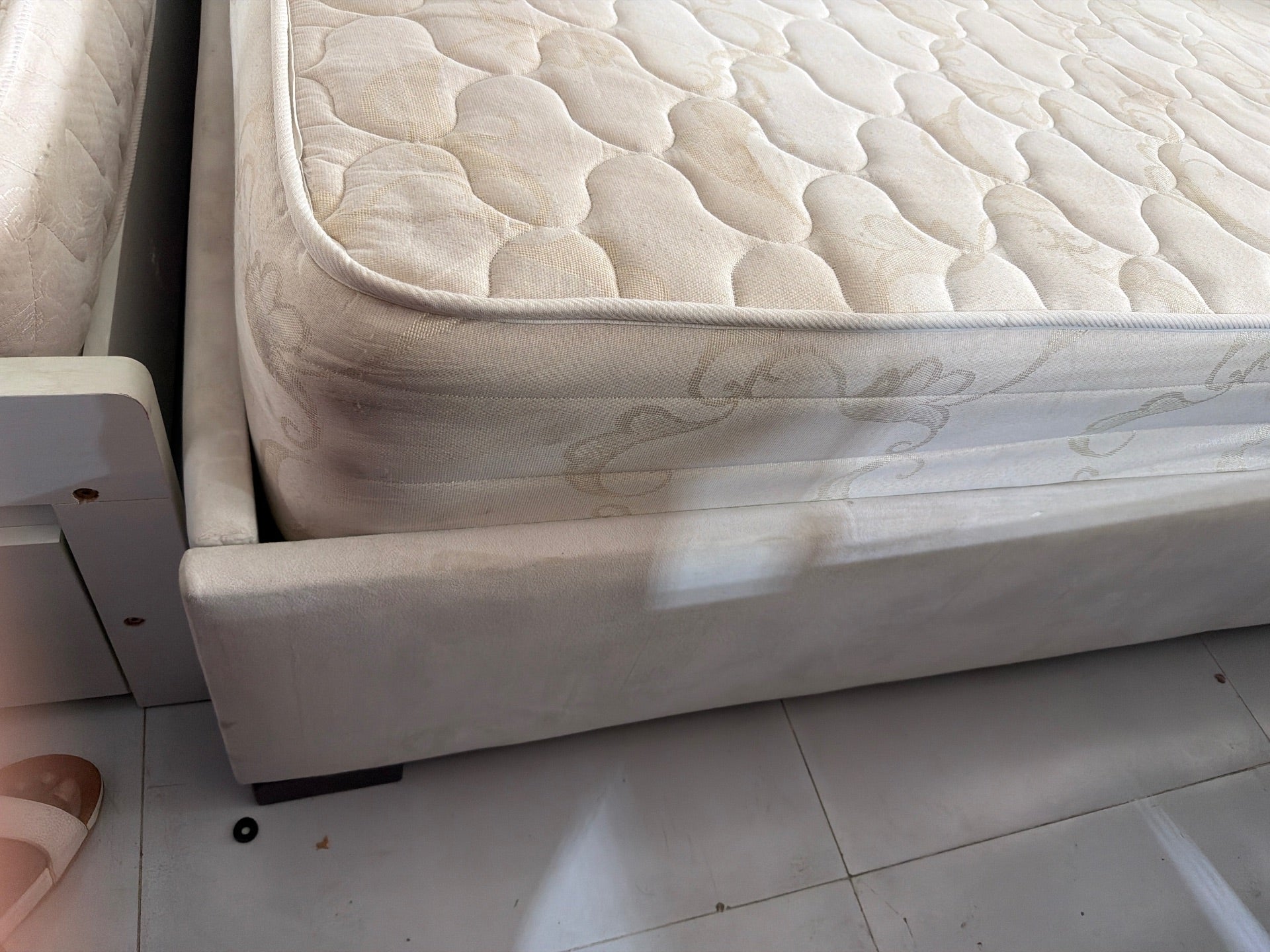 Upholstered Bed Set with Nightstands