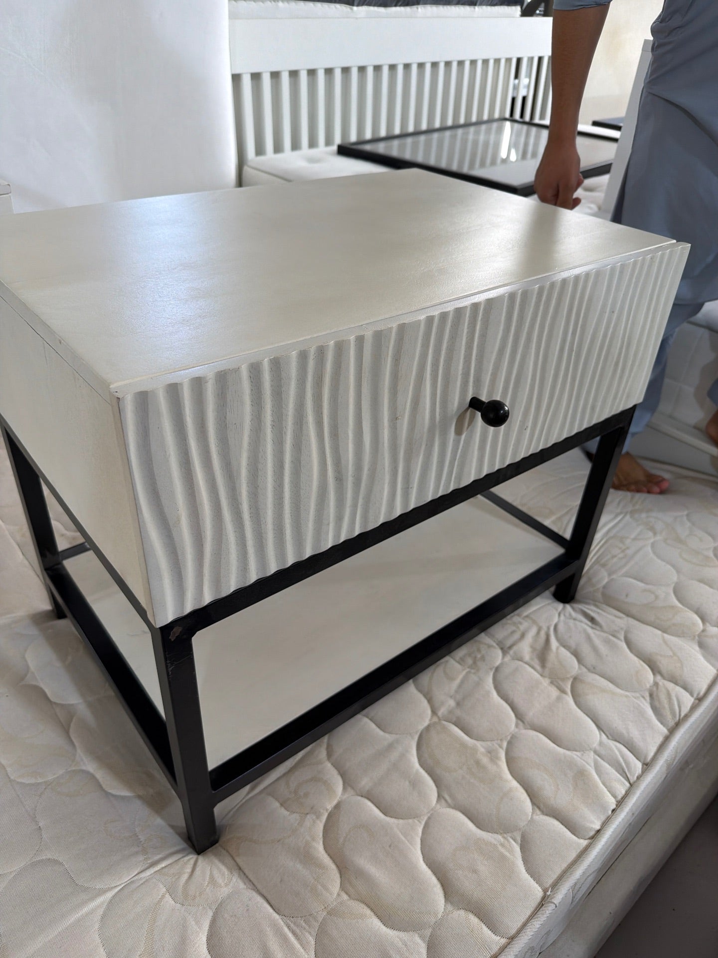 Upholstered Bed Set with Nightstands