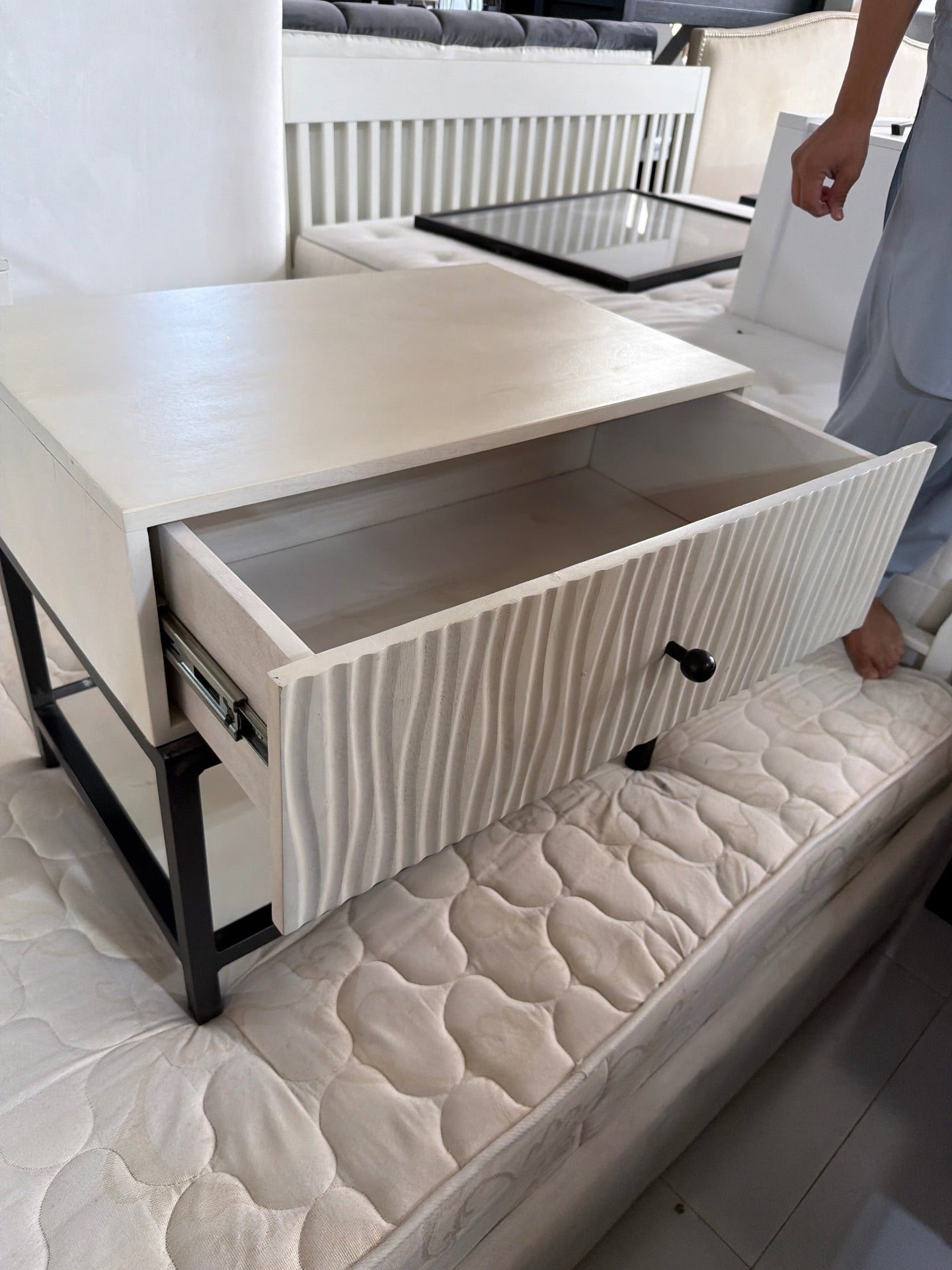Upholstered Bed Set with Nightstands