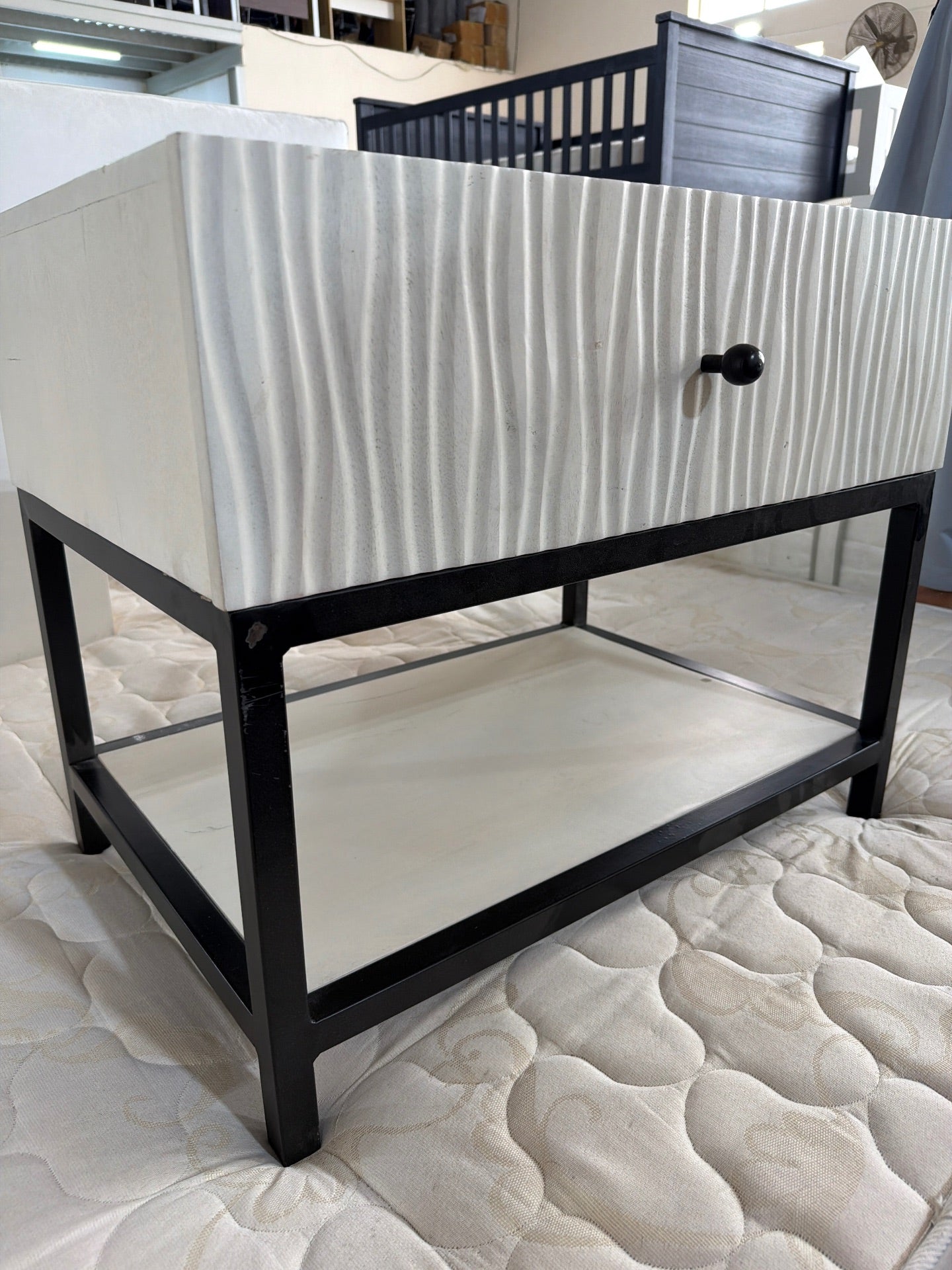 Upholstered Bed Set with Nightstands