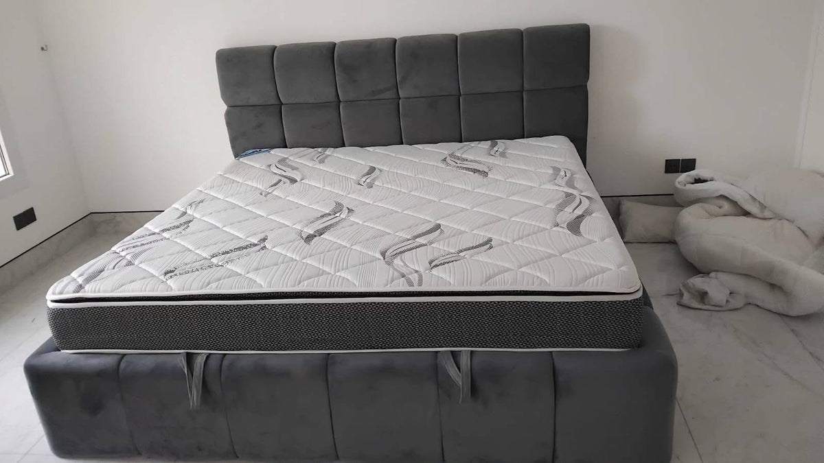 Velvet Bedroom set with a set of Nightstands