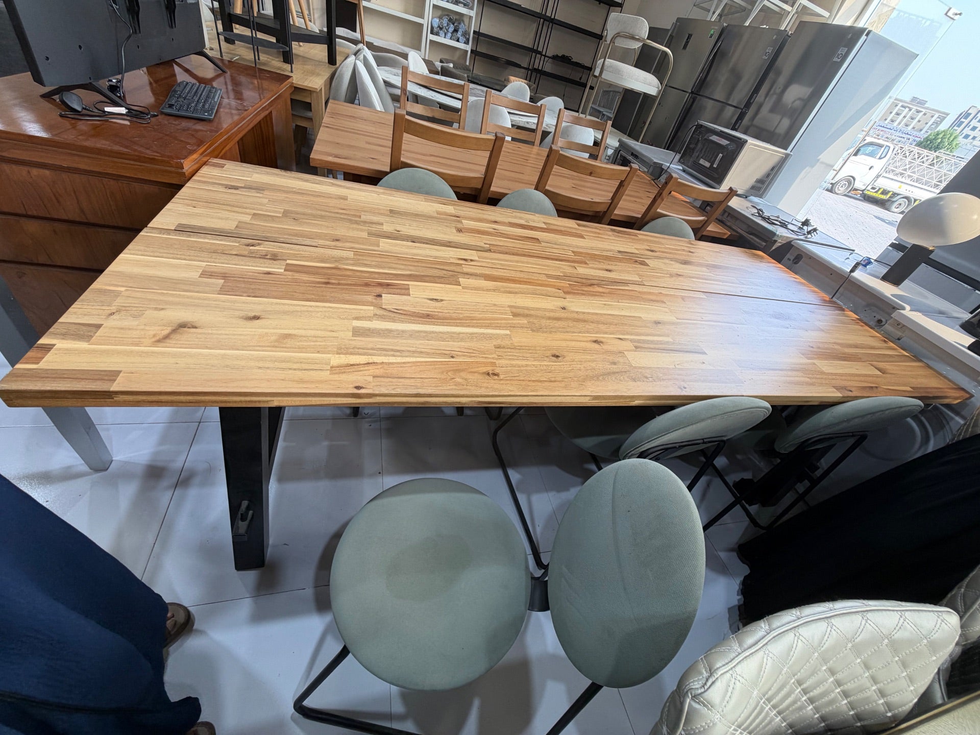IKEA 6-Seater Wooden Dining Table Set - Used