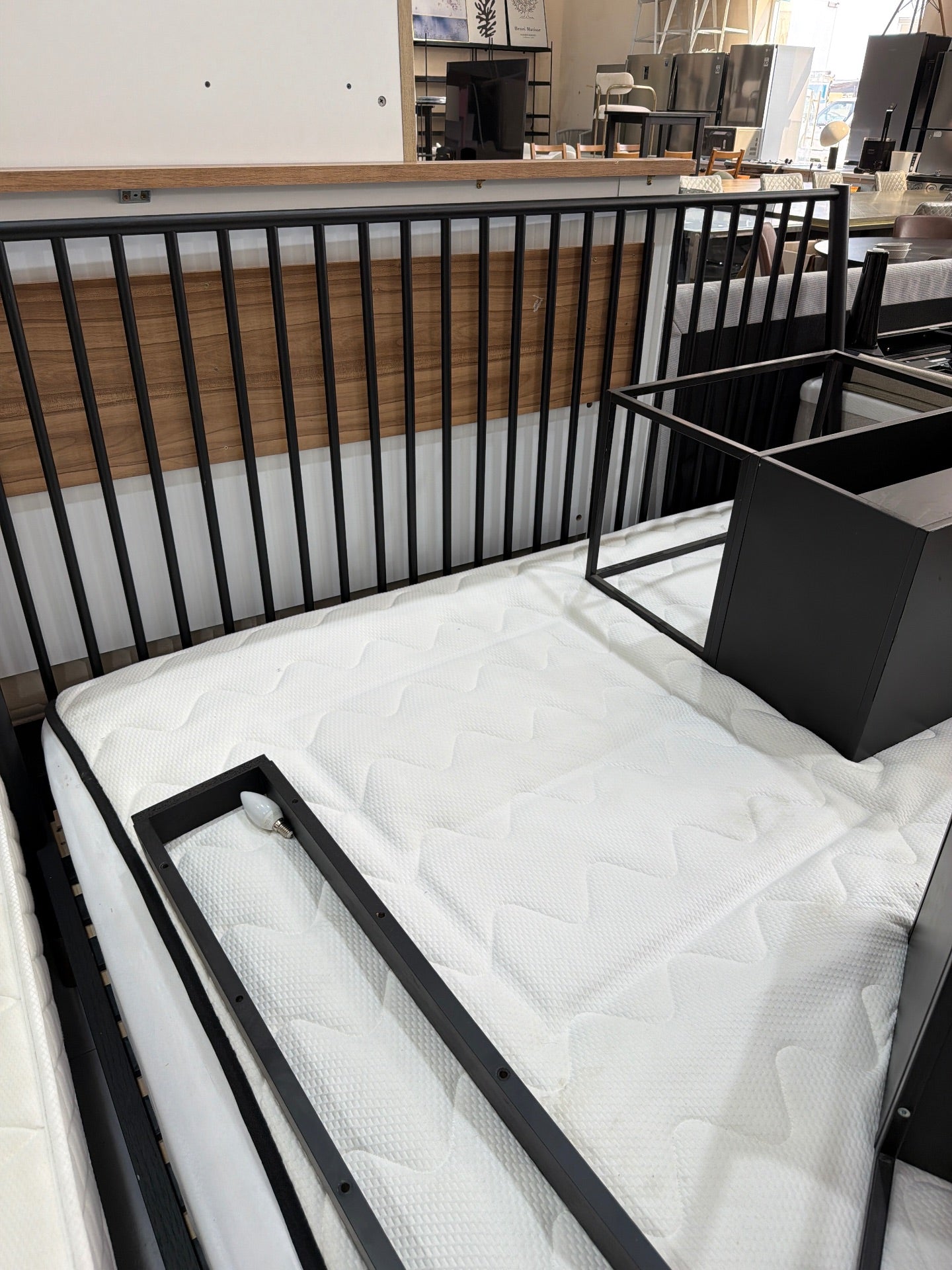 2XL Furniture & Home Decor Bed with Mattress and 2 Nightstands - Gently Used