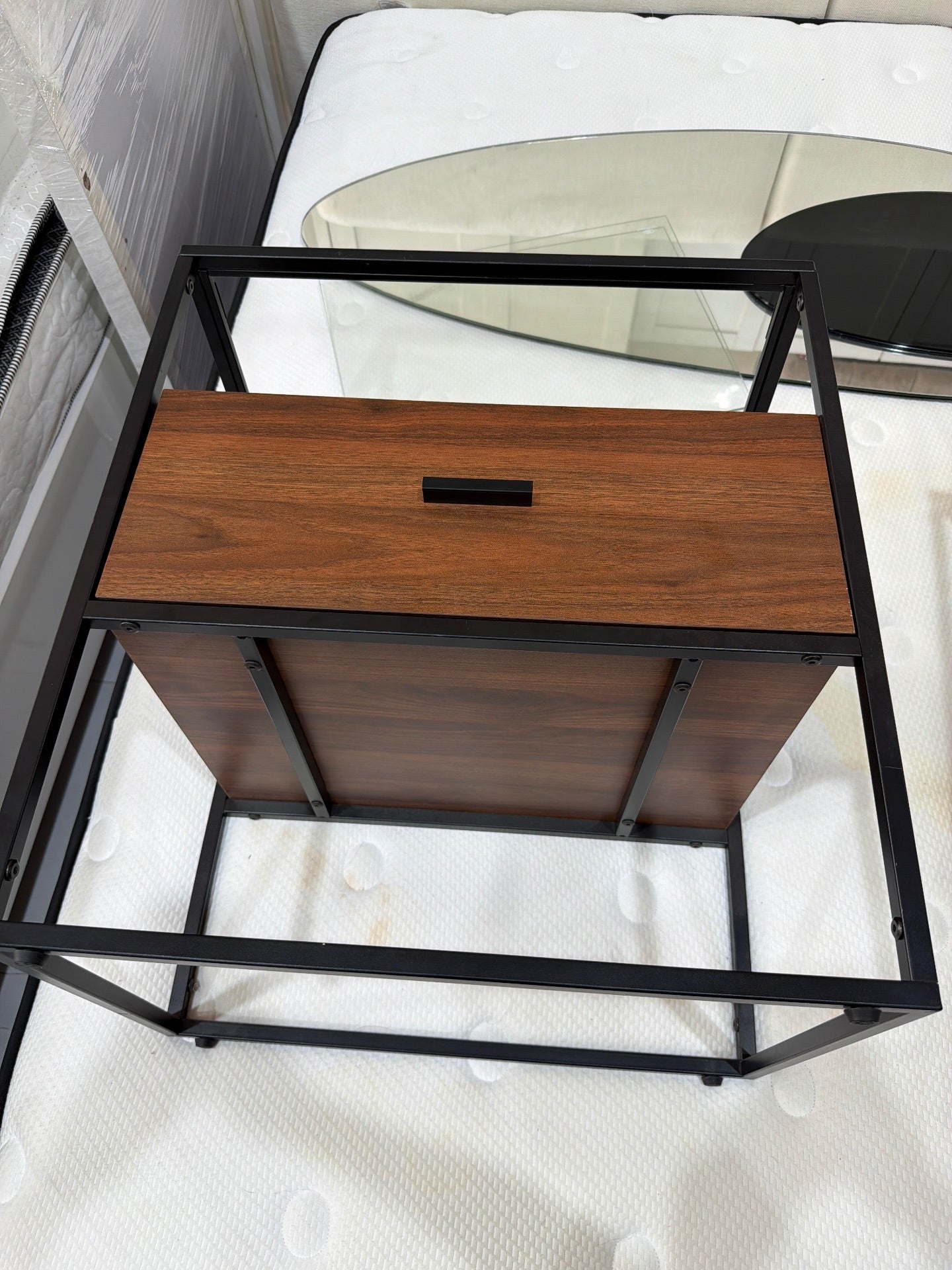 Home Center Blueground Bed and 2 Nightstands - Gently Used
