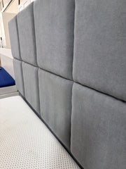 Upholstered King Size Bed with Mattress - Gently Used