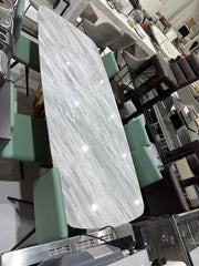 6-Seater Marble Effect Dining Set - Used