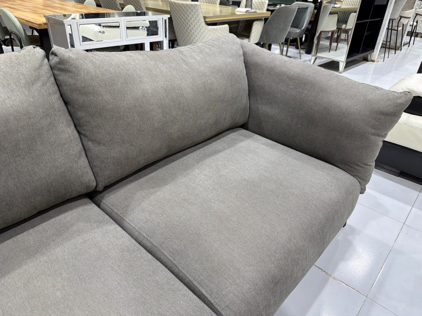 Contemporary Three-Seater Sofa with Metal Legs - Gently Used