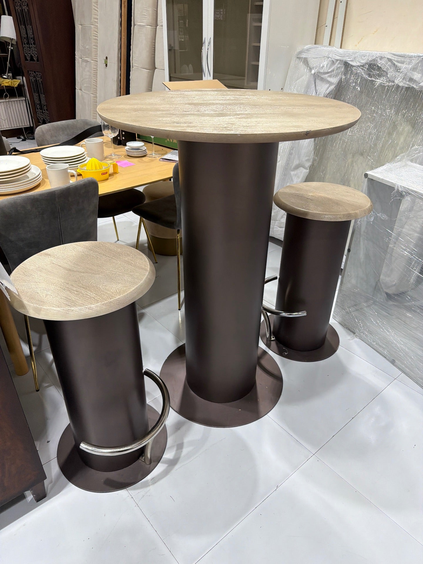 Breakfast Table and 2 High Stools - Gently Used