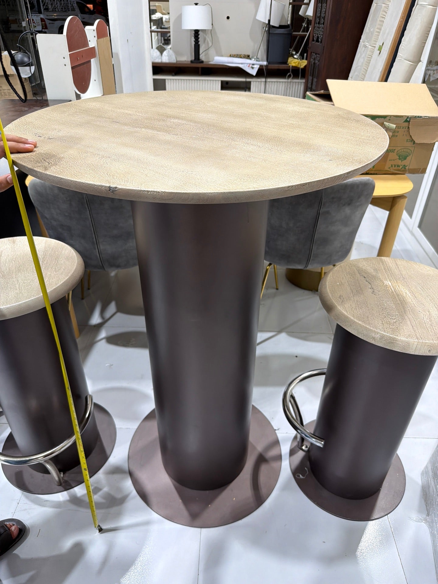 Breakfast Table and 2 High Stools - Gently Used