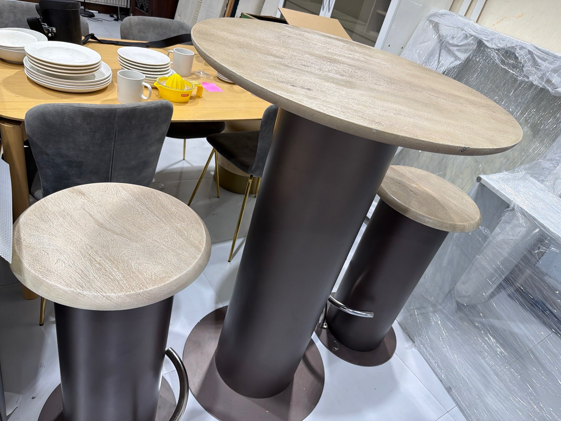 Breakfast Table and 2 High Stools - Gently Used