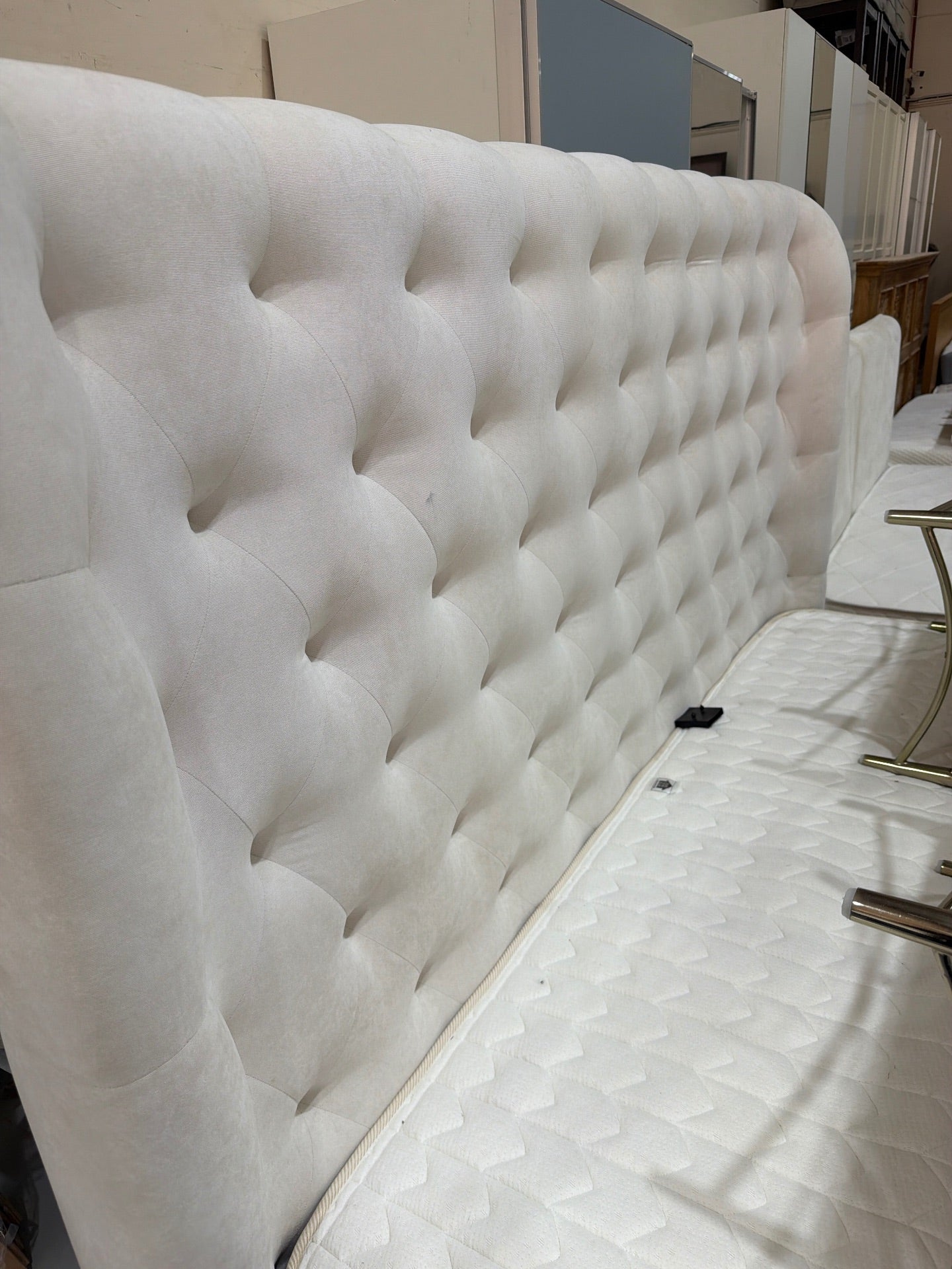 Home Center Tufted Bed Set with Dresser and Nightstands - Gently Used