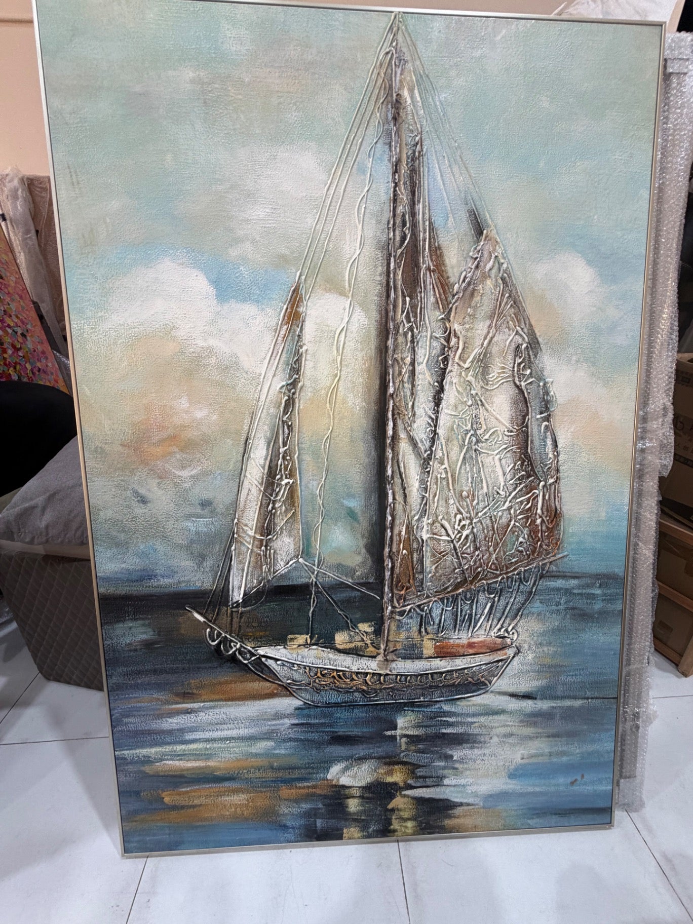 Large Textured Abstract Canvases (Individually Priced) - Brand New