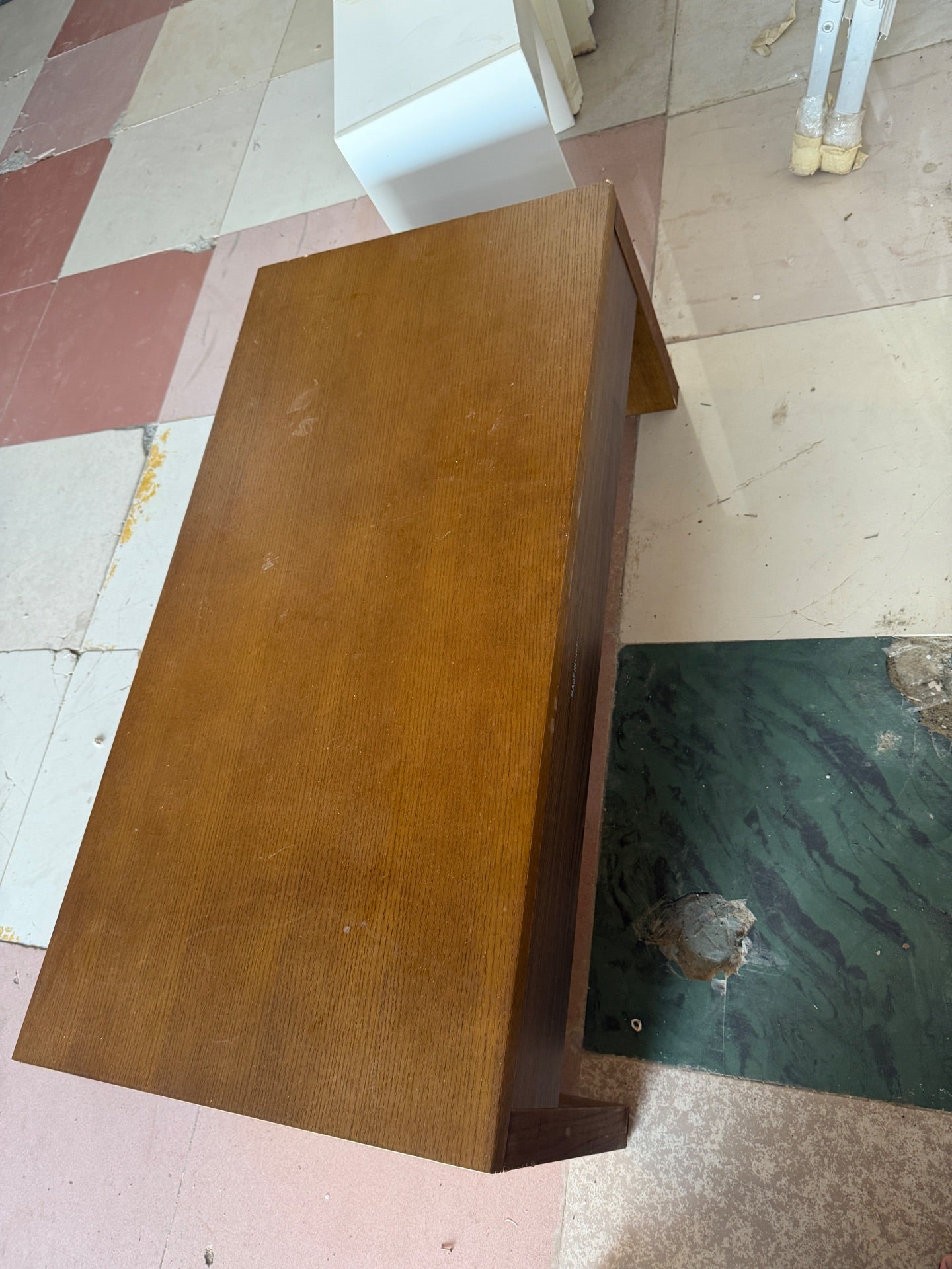 Home Center Rectangular Wooden Coffee Table with 2 Drawers - Used
