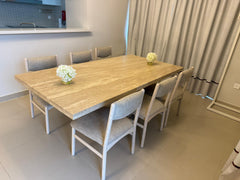 Crate & Barrel Travertine Dining Set