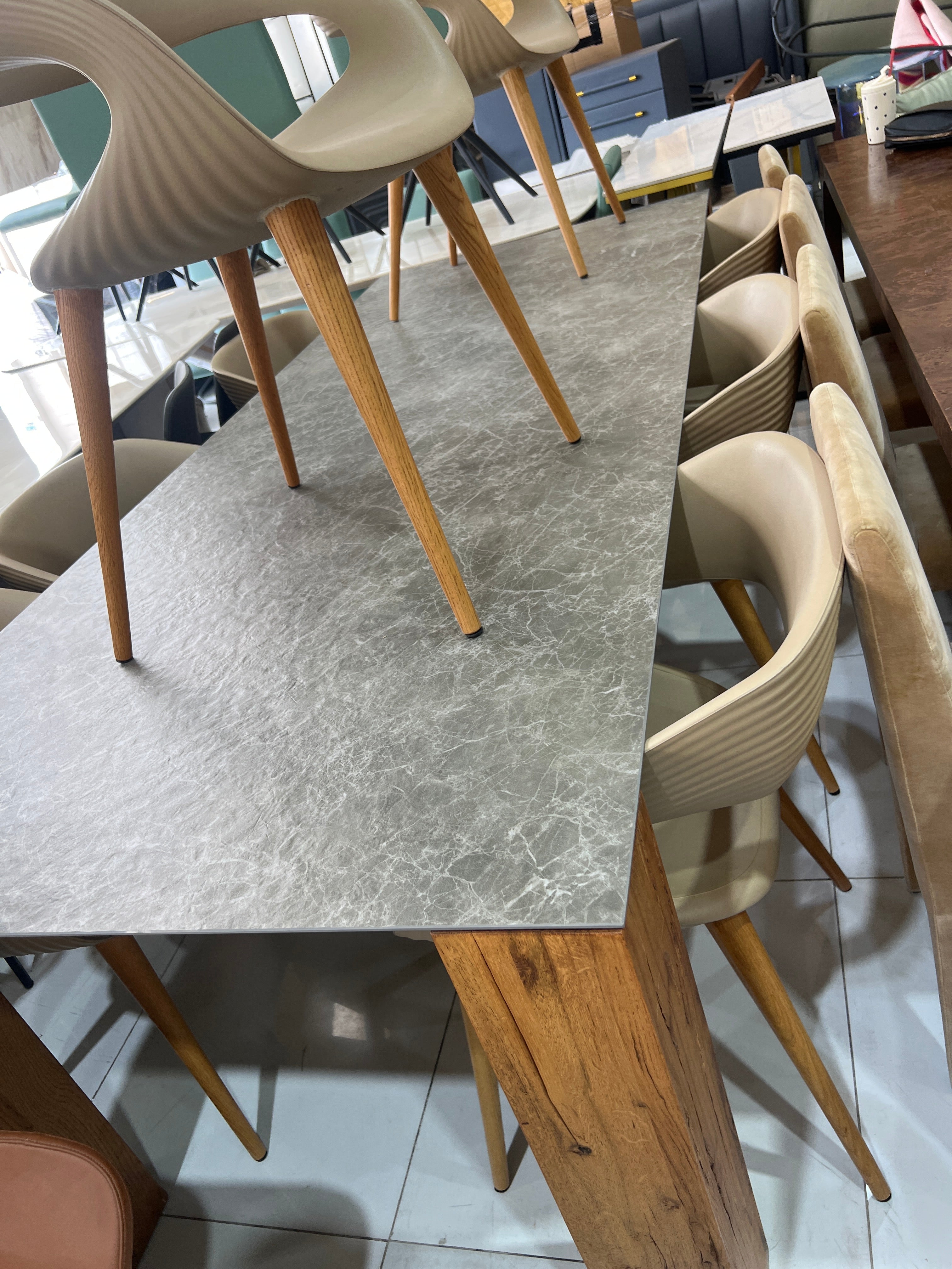Italian Dining Table and 8 Chairs - Like New