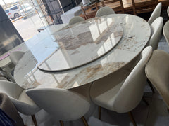 The Classicist Available high quality rond dining table with 8 chairs - Used