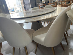 The Classicist Available high quality rond dining table with 8 chairs - Used