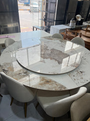 The Classicist Available high quality rond dining table with 8 chairs - Used