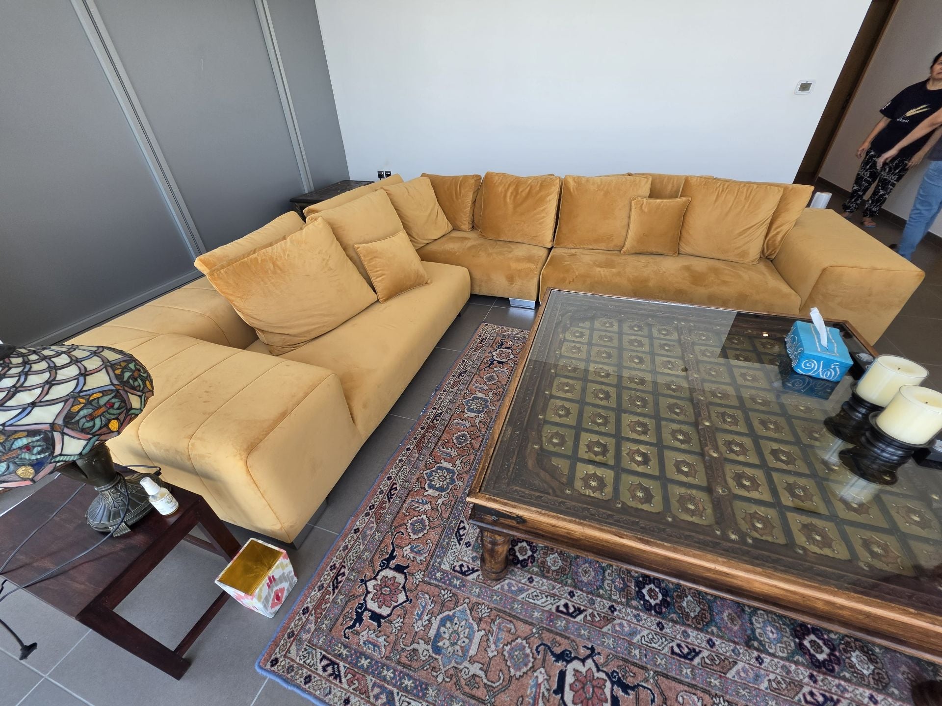 Yellow Corner Sectional Sofa