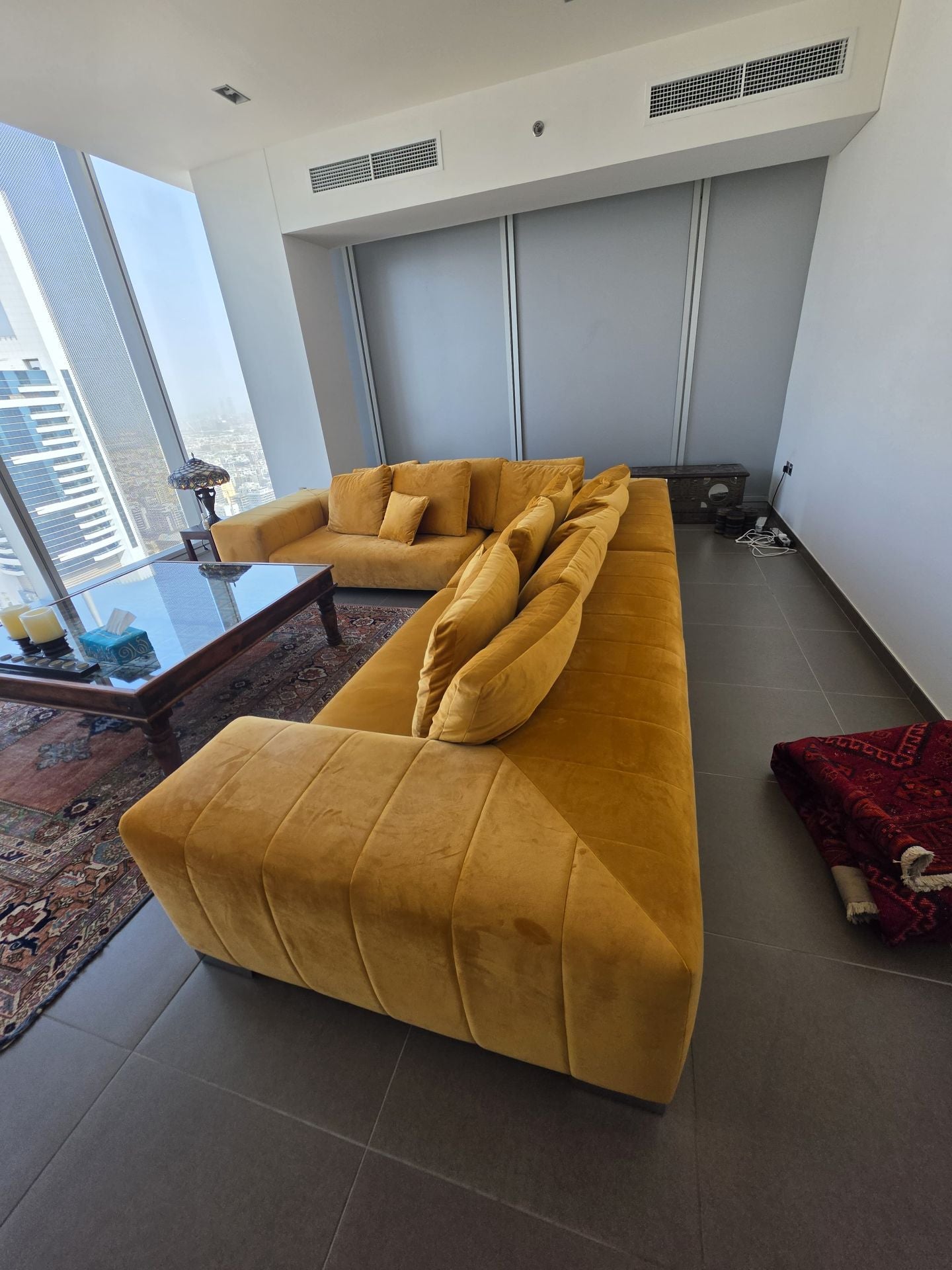 Yellow Corner Sectional Sofa