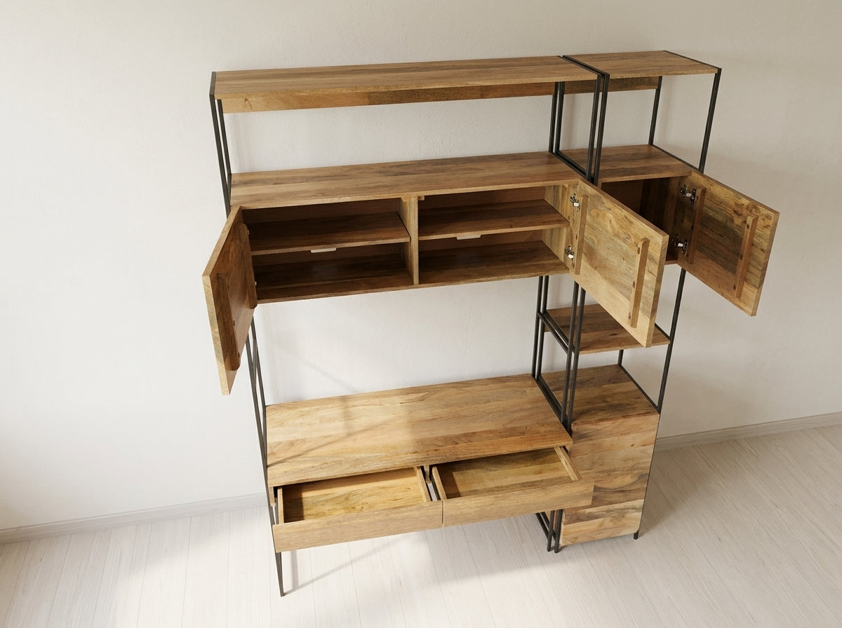 Marina Home Bookshelf Desk Unit