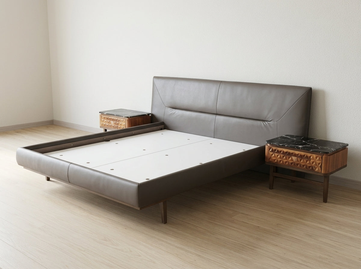 Ebarza Bedroom Set with Set of Nightstands and Dresser with Mirror