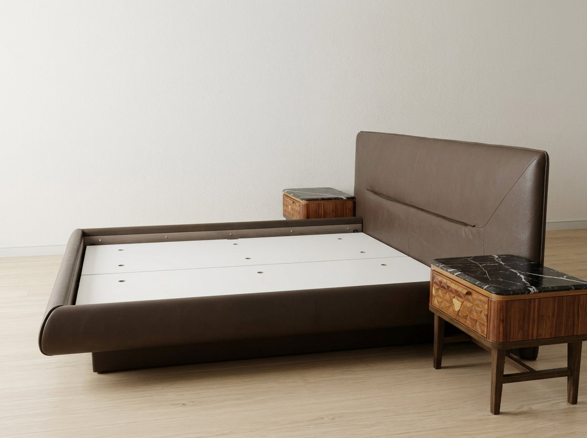 Ebarza Bedroom Set with Set of Nightstands and Dresser with Mirror